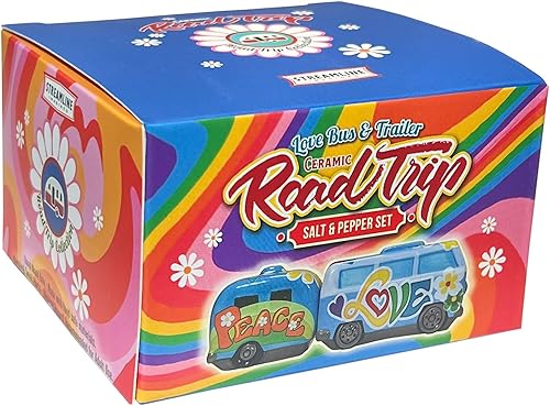 Miniatura 3 de Road Trip - Juego de sal y pimienta, cerámica, paz y amor