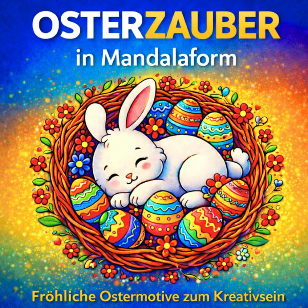 Osterzauber in Mandalaform - Fröhliche Ostermotive zum Kreativsein: Ostermandalas für Kinder ab 6 Jahren – 50 fröhliche Ausmalmotive mit Hasen, Küken, ... Entspannen, Konzentrieren und Farbenfreude