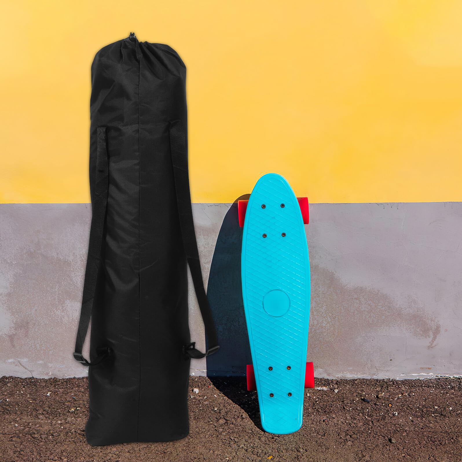 VICASKY Borsa per Skateboard Oxford 110x35 Cm con Scomparti Multipli e Tracolla Imbottita Zaino per Longboard e Paddle Board Uso Outdoor e Trasporto Attrezzatura Sportiva
