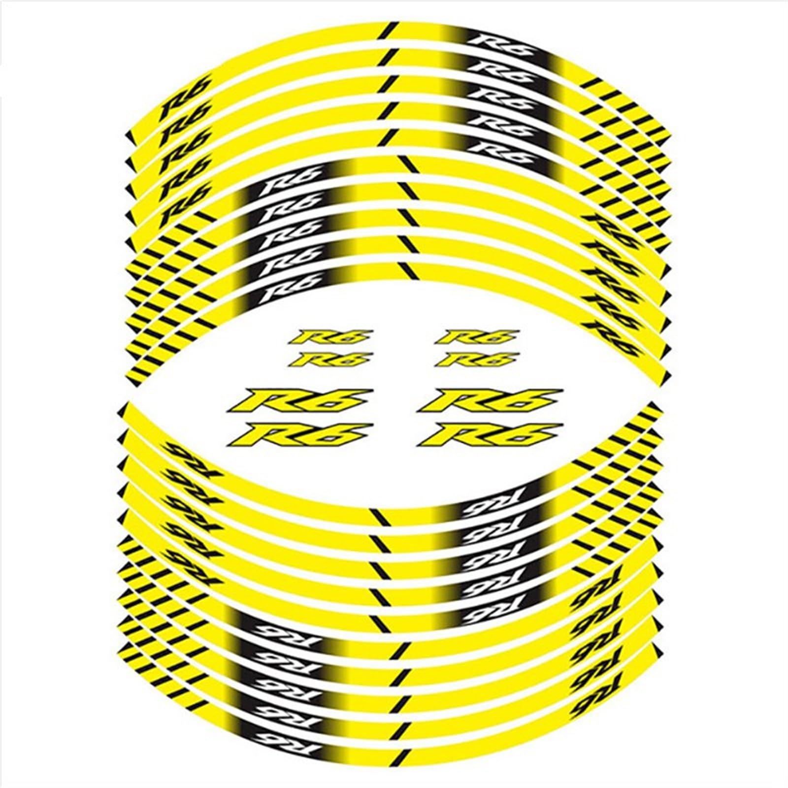 Decorative Stickers Motorcycle Wheel Sticker Decal Reflective Rim Front Rear Tire Stripe for Y-AMAHA YZF R1 R1M R3 R6 R6S YZF R25