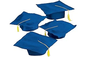 Bulk 12 Pieces Kids' Felt Graduation Caps for Elementary, Kindergarten, Pre-School