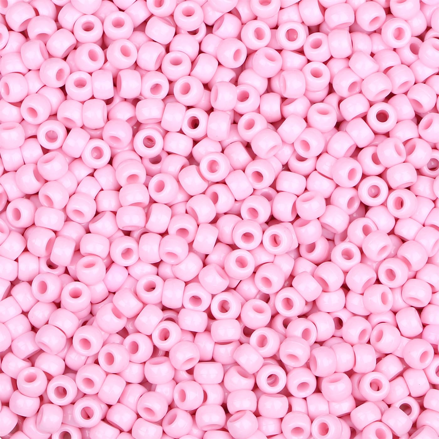 GUJOXILA Pink Pony Beads Bulk 1000Pcs Kandi Beads for Bracelet Making Hair Bead for Braids Pink Acrylic Pony Bead for Crafting Bracelets Necklaces Jewelry Making 6ร9mm โ image 1