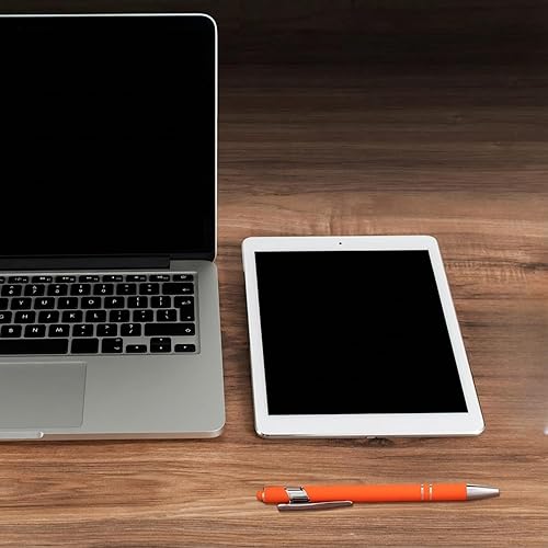 Miniatura 5 de Bolígrafo de 8 piezas con punta de lápiz capacitivo, tinta negra, lápiz capacitivo 2 en 1, metal de 0.039 pulgadas, punta media lisa, arco iris