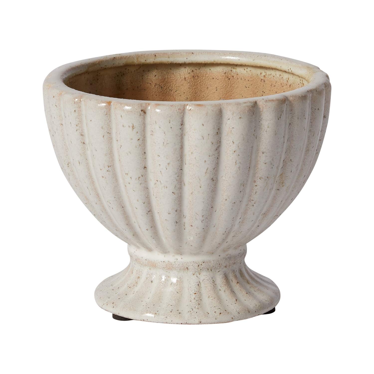 (11.und)Coronation Ceramic Compote for Plant and Flowers (95760) Modern Vase Decor for Home or Office l Indoor and Outdoor Planter for Any Event Decorations (6"x 5")