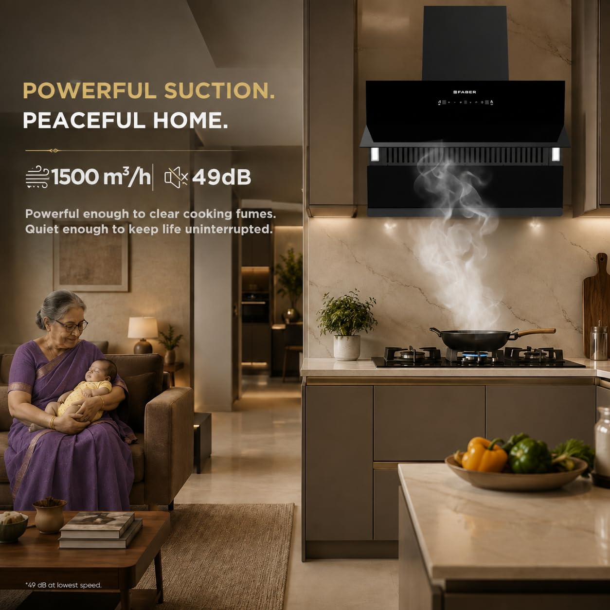 Faber Energy Chimney - Silent, Filterless & Smart -5 Faber Energy Chimney - Silent, Filterless & Smart -5