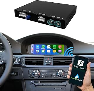 Road Top Wireless Carplay Android Auto for BMW 1 3 5 6 7 Series X1 X3 X5 X6 with CIC System 2008-2012 Year, Support Mirrorlink, Navigation, Camera