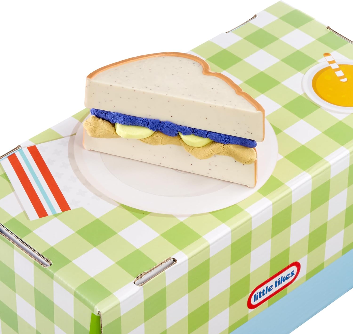 Little Tikes Creative Chef Peanut Butter & Jelly Kit with Make-It Mix Play Sand, 10 Accessories, Realistic Pretend Play Sandwich Maker, Boys, Girls, Ages 3+