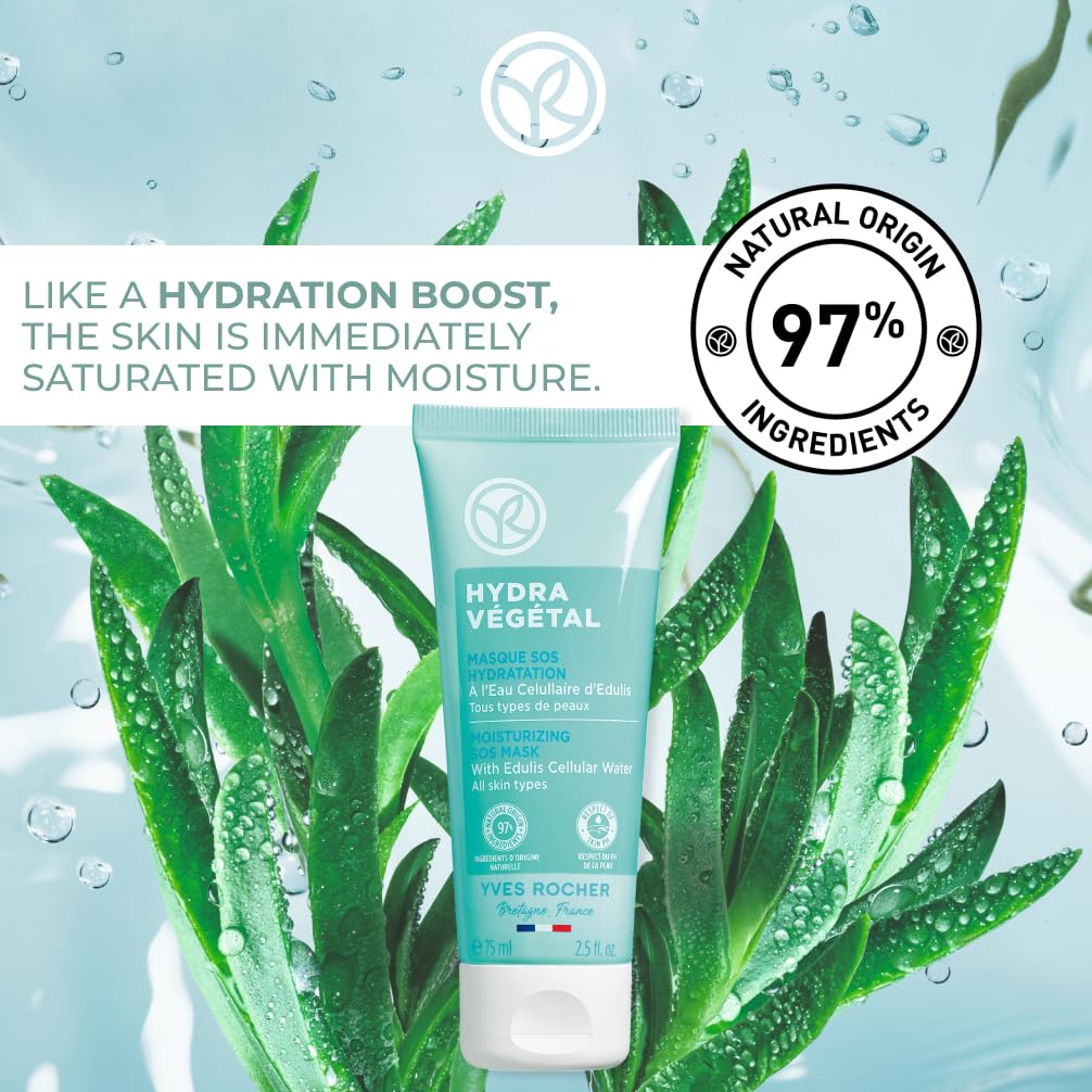Yves Rocher Normal ve Kuru Cilt, Pantenol Nem Maskesi-Hydra Vegetal Bitkisel Nemlendirici Bakım-75ml