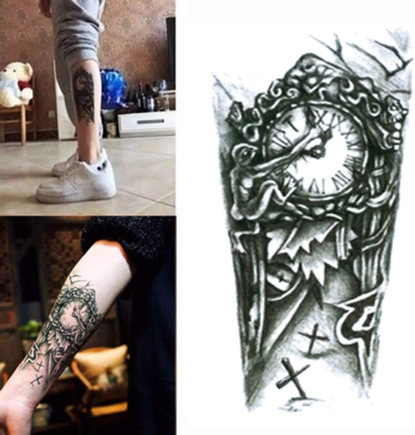 Amazon Co Jp タトゥーシール リアル大判 8枚セット 和柄 和彫り タトゥーステッカー ボディーシール メンズ 入れ墨 シール 刺青シール 防水 腕 足 体 胸 肩 背中に簡単貼る22 16cm 服 ファッション小物