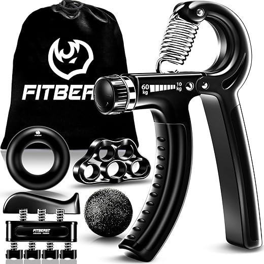 FitBeast Grip Strengthener Forearm Strengthener Hand Grips Strengthener Kit - 5 Pack Adjustable Resistance