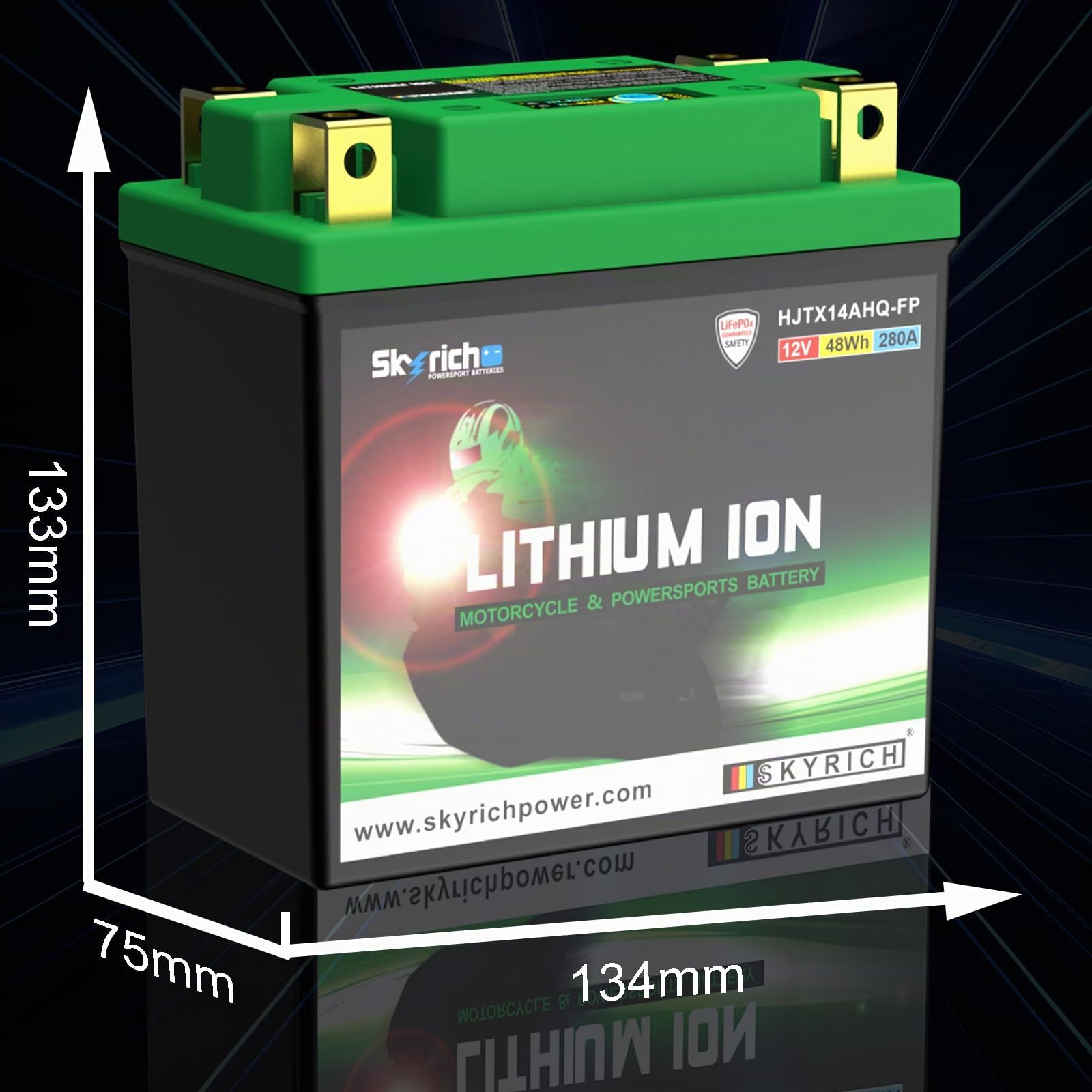 batteria skyrich litio hjtx14ahq-fp