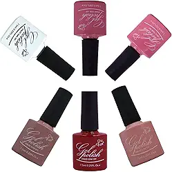 Kit 6un Esmalte Em gel Polish Gel Color Unha Profissional 7,5ml