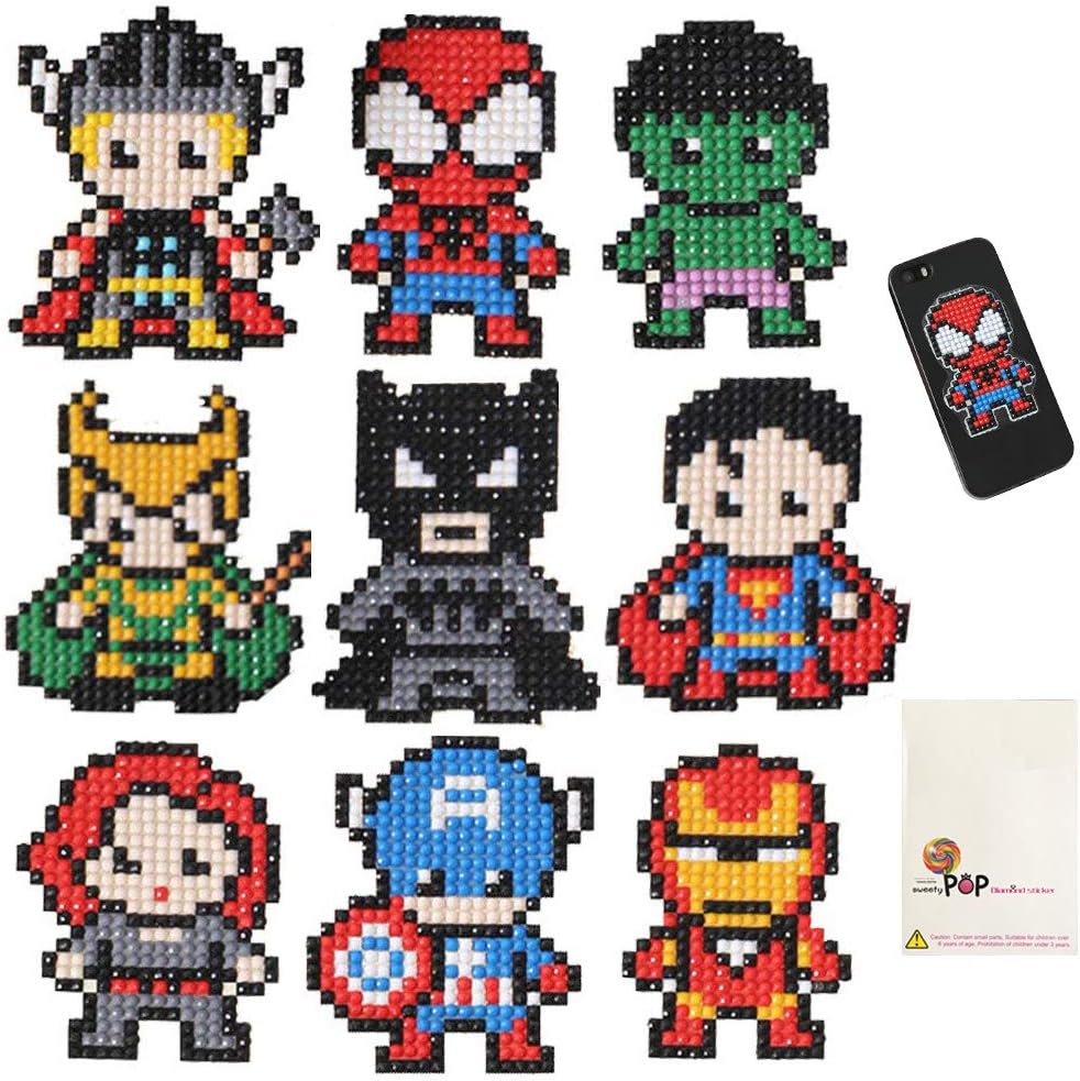 Diamond Stickers Paint With Number Super Hero OW-MWXZ