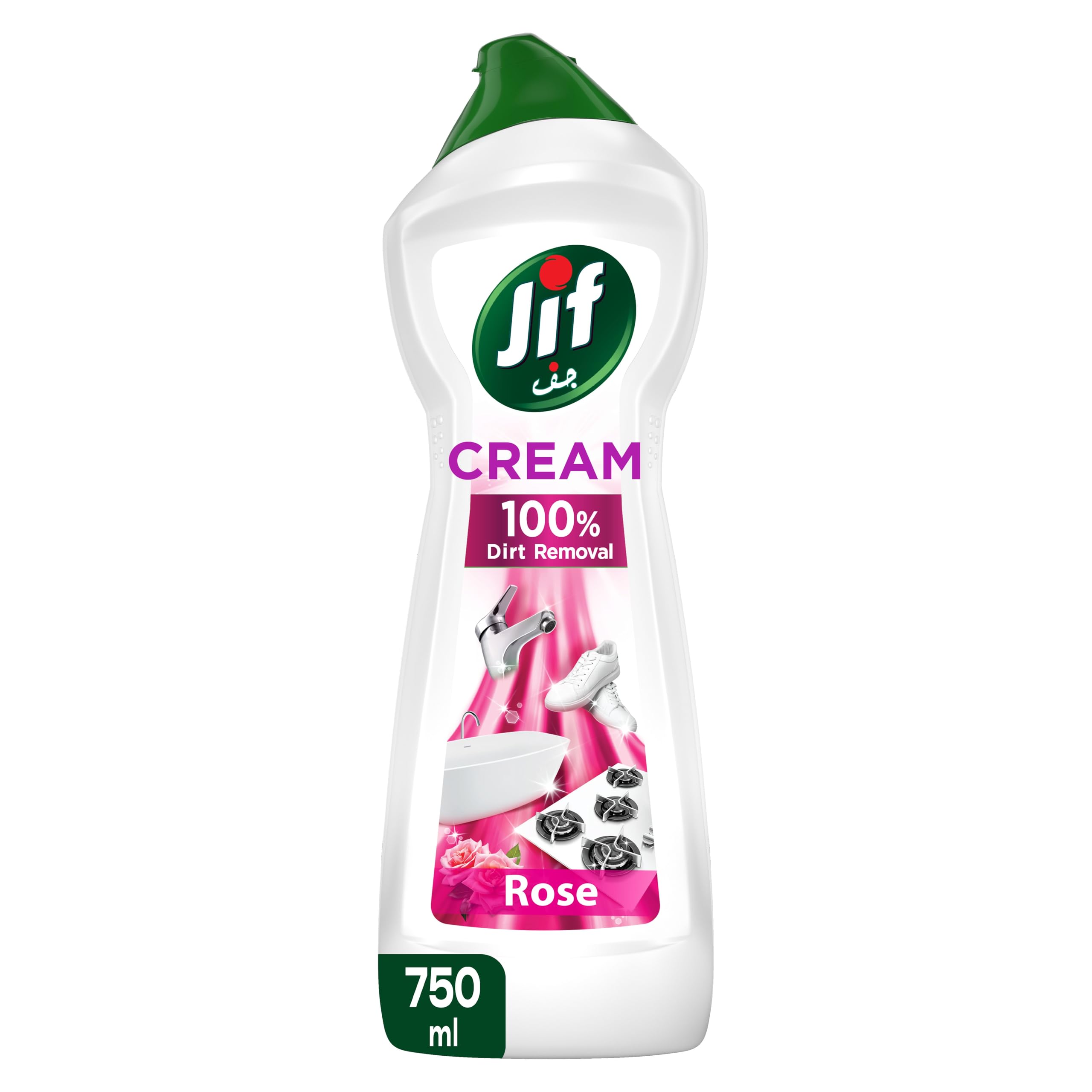 JifMultipurpose Cream Cleaner, Rose, 100% Dirt Removal, 750ml