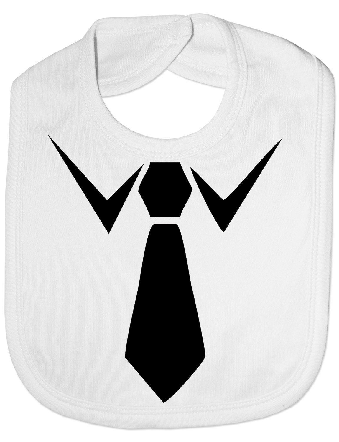 Print4U Fake Tie - Funny Baby/Toddler/Newborn Bib - Baby Gift white
