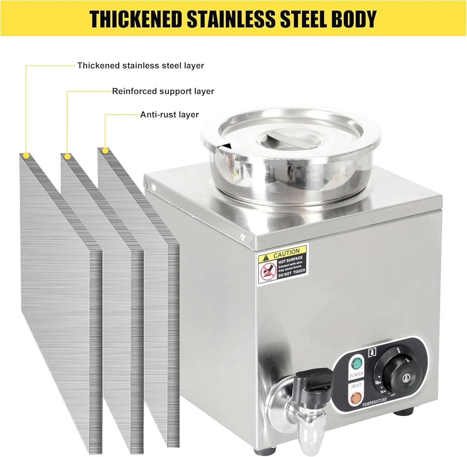 業務用カウンタートップフードウォーマー、1000W電気フードウォーマー