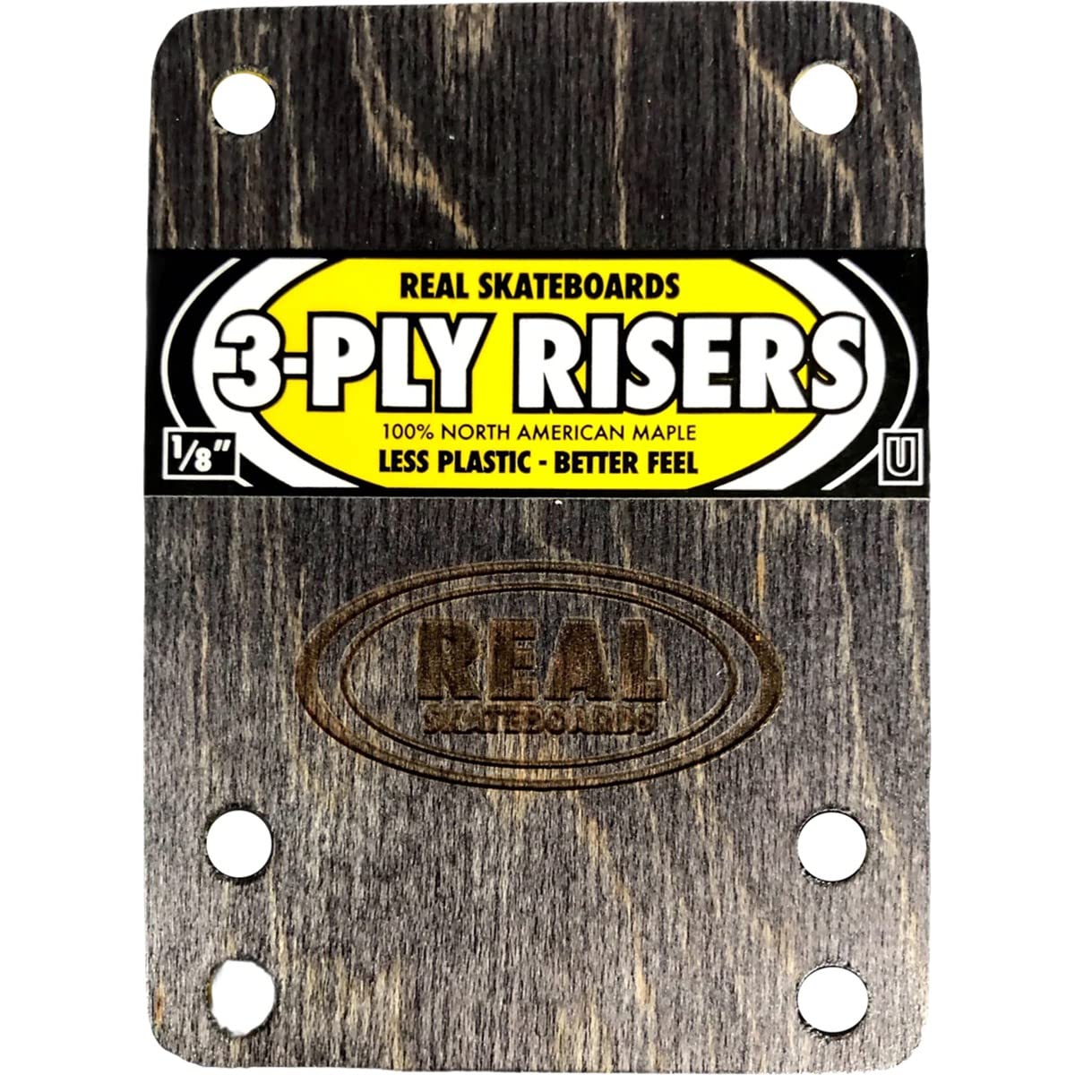 Real Skateboards 3 Ply Wooden Risers Universal - Set of Two (2) - 1/8