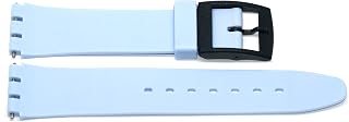 17MM Baby Blue Resin Rubber Watch Band FITS Standard Swatch Watch