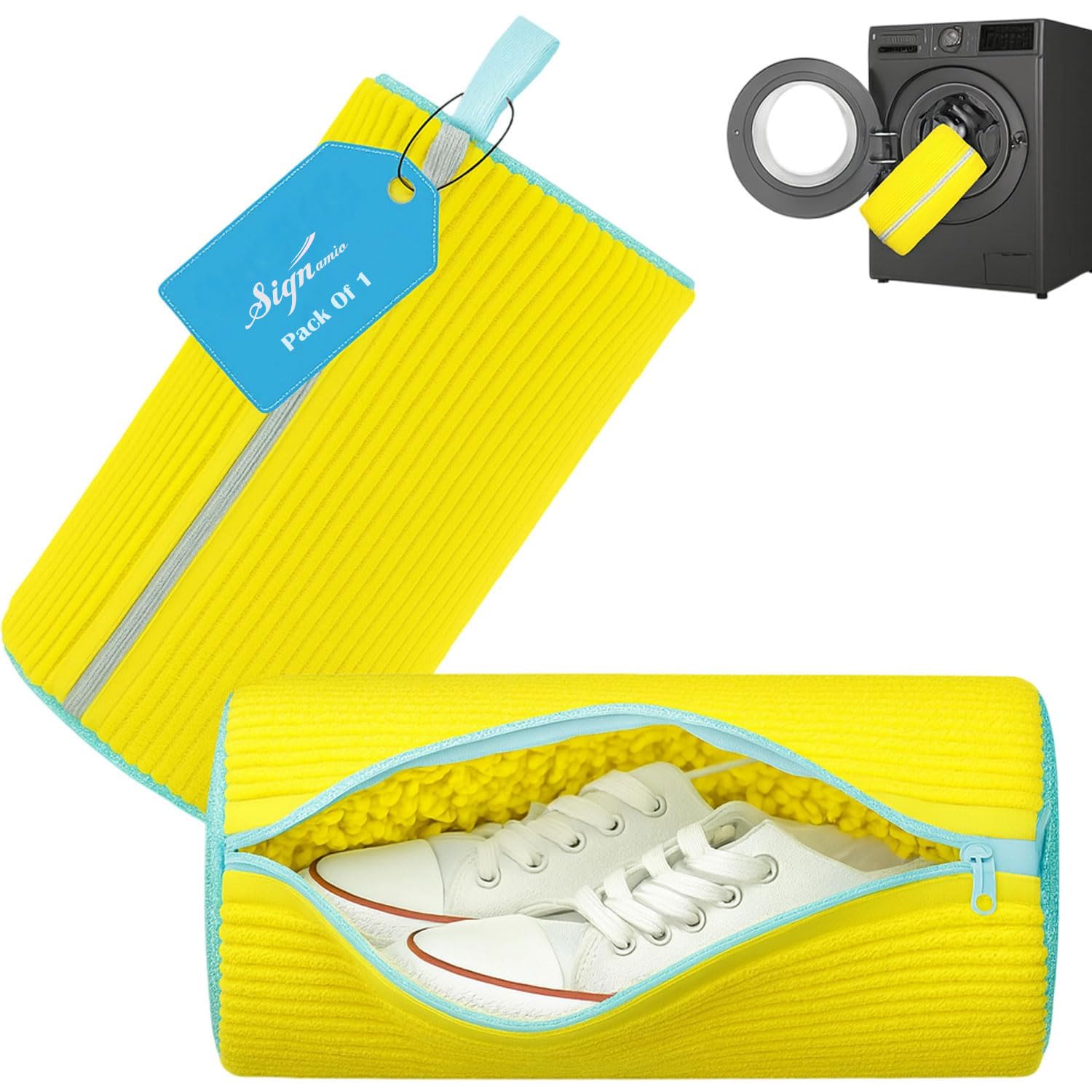 Signamio Shoe Washing Machine Bag - Durable Shoe Cleaning Bag for Laundry - Protective for Sneakers, Delicates, and More - Mesh Design with Secure Zipper Closure-image-44