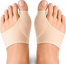 Bunion Relief Sleeves (Pair) – Soft Polymer Gel Cushion for Bunions – Helps Reduce Friction & Pressure – Slim in Shoes, Reusable, Left/Right – Beige (Universal, 1, Pair)