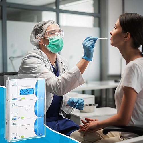 Miniatura 2 de 2 piezas de soporte de acrílico para guantera, dispensador de guantes para montaje en pared, dispensador de máscaras flotante de pared para guantes