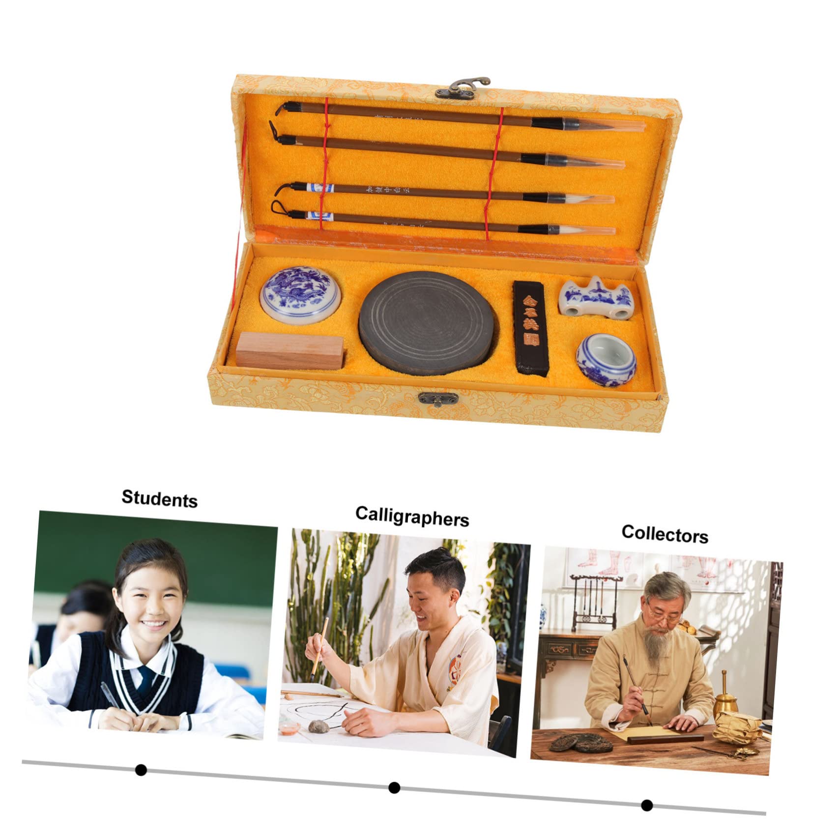 Holibanna 1 Set Forniture per Calligrafia con Inchiostro e Pietra per Scrittura per Studenti e Design e Portatile