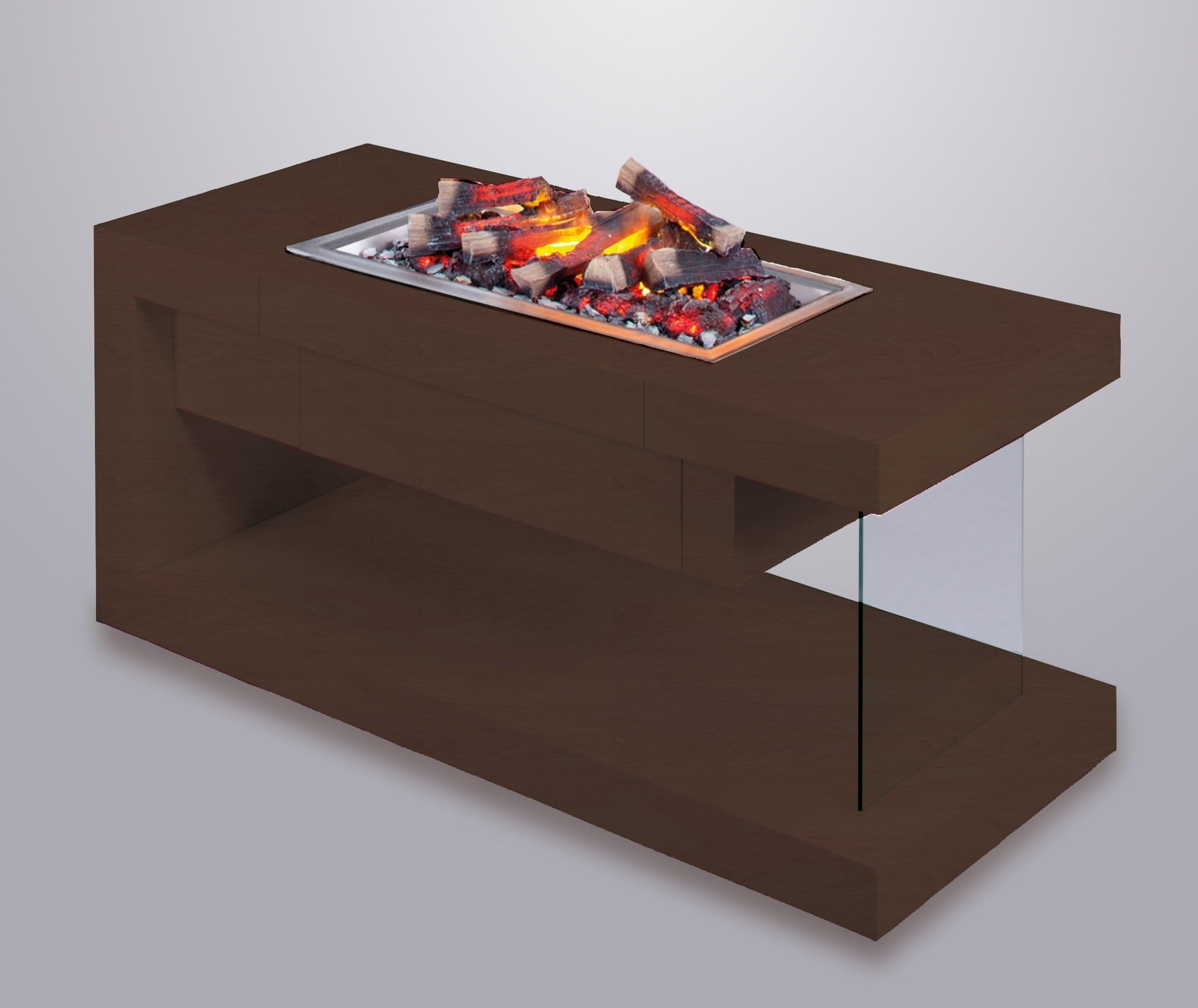 EWT Avant-Garde I Opti-Myst 3D Electric Fireplace: Walnut