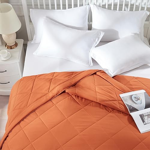 Miniatura 5 de SunStyle Home Cubrecamas tamaño queen, ligero, reversible, para todas las estaciones, manta de verano acolchada, suave y acogedora, de plumas