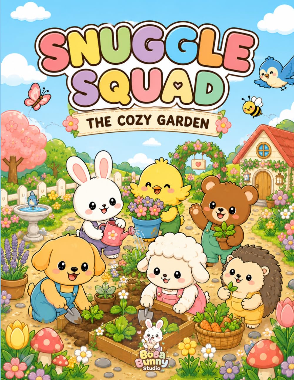 Snuggle Squad: The Cozy Garden: A Cozy Kawaii Coloring Book with Cute Animal Friends (Snuggle Squad Adventures)