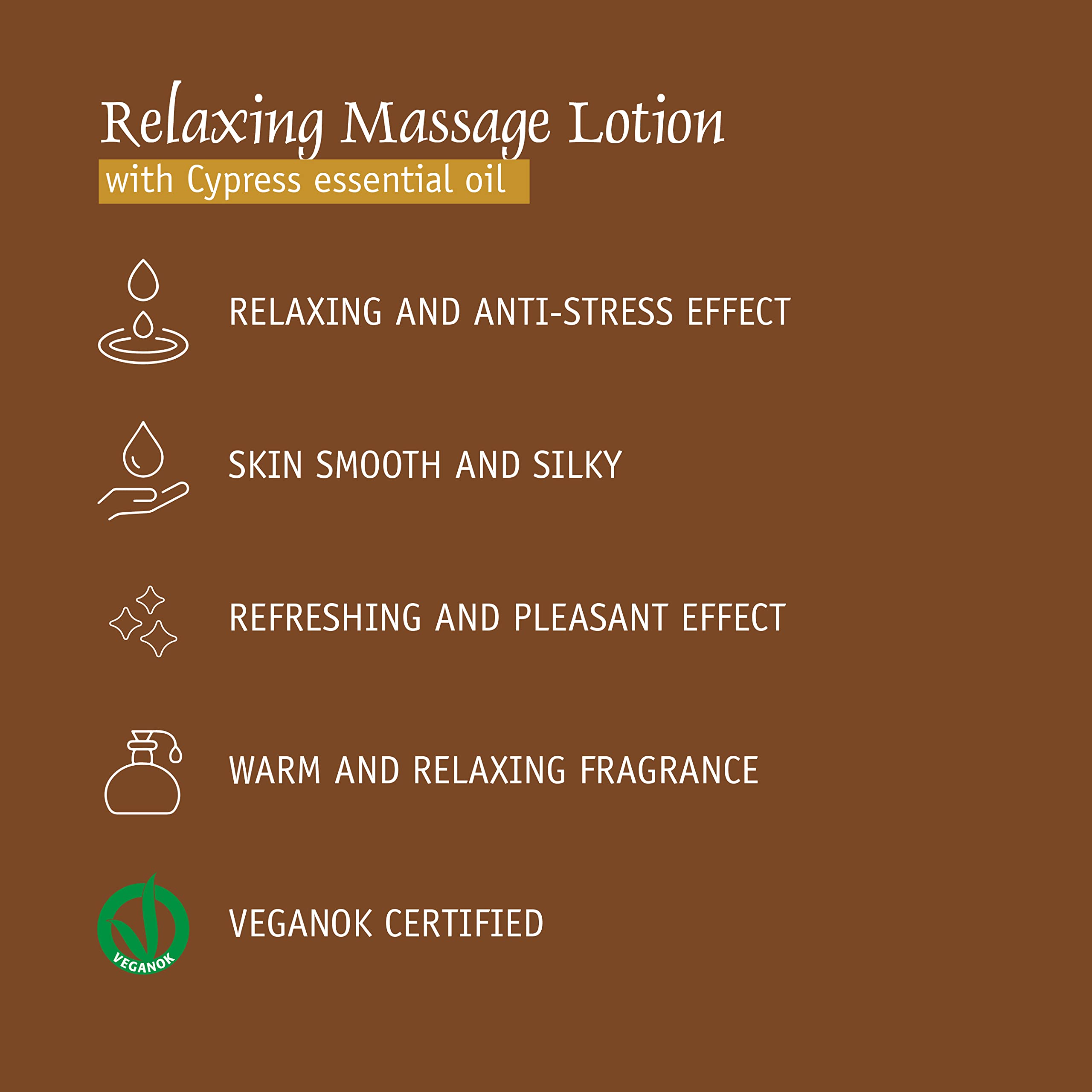 Prija - Lotion de Massage, Testée Dermatologiquement, Made in Italy - Arôme Cyprès, 380ml x3 - Hydratante/Apaisante pour Spa