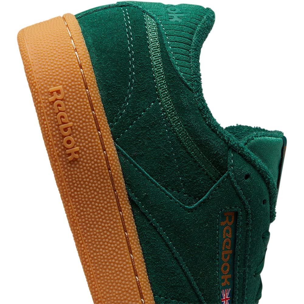 Reebok Club C 85, Scarpe da Ginnastica Basse Uomo, Verde (Dark Green/Wild Brown/Reebok Rubber Gum), 42 EU