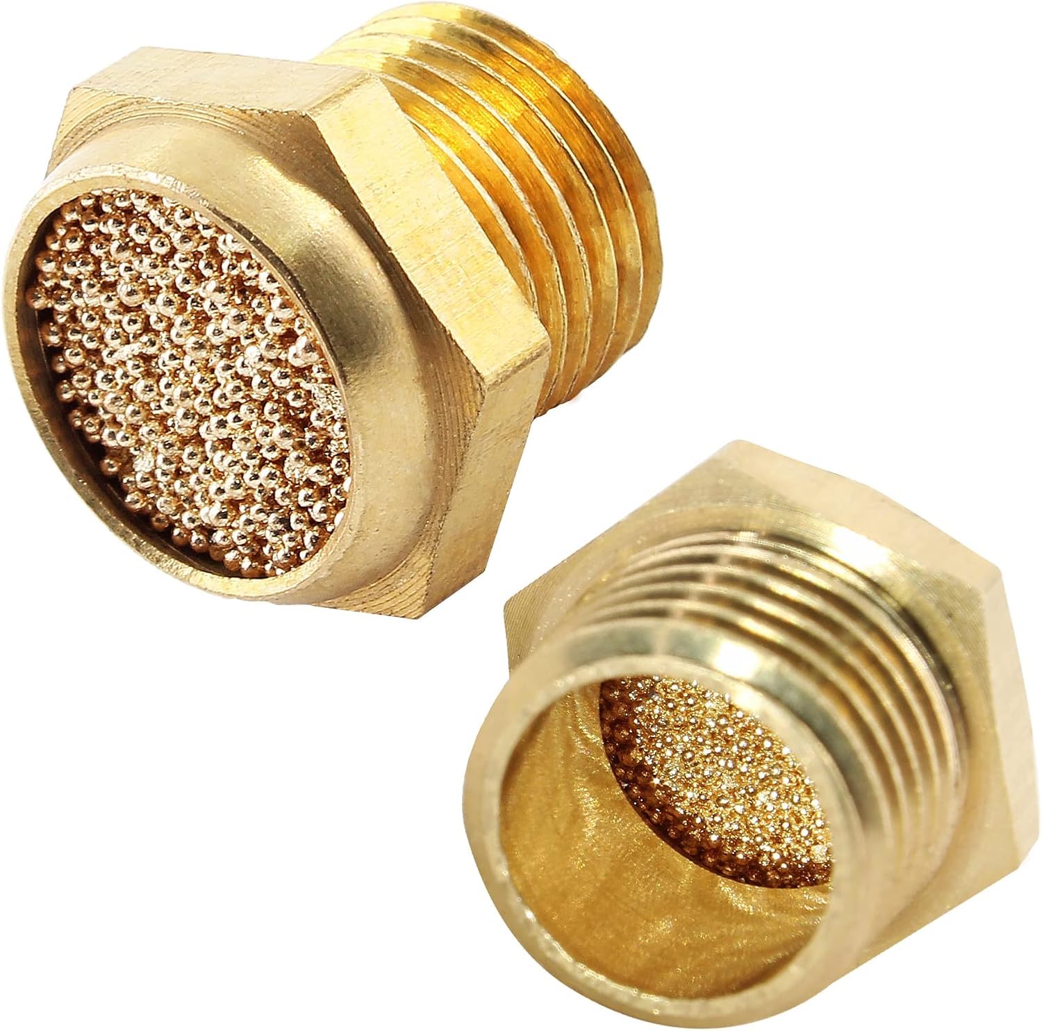 Jiozermi 12 Pcs 1/4 NPT Brass Air Pneumatic Mufflers Silencer — Amazon image 13