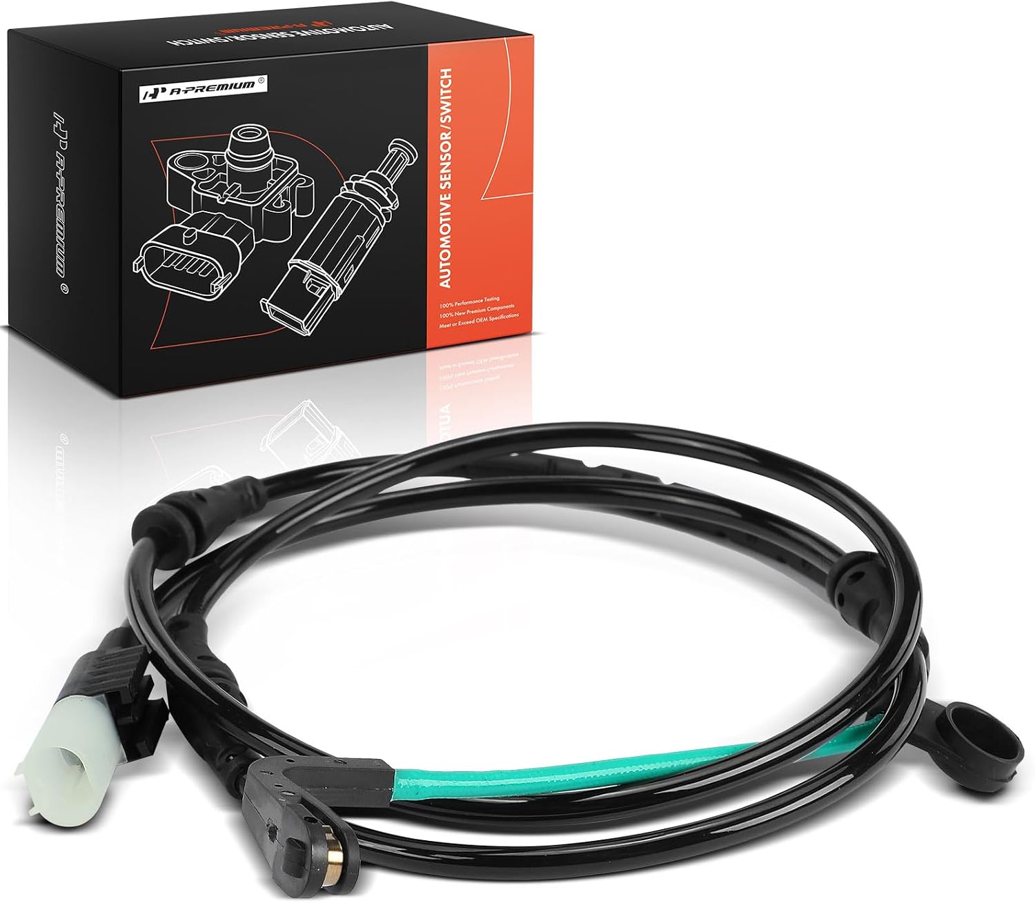 A-Premium Front Driver or Passenger Brake Pad Wear Sensor Compatible with Land Rover LR3 2006 2007 2008, Replace# SEM500070, EUR1479
