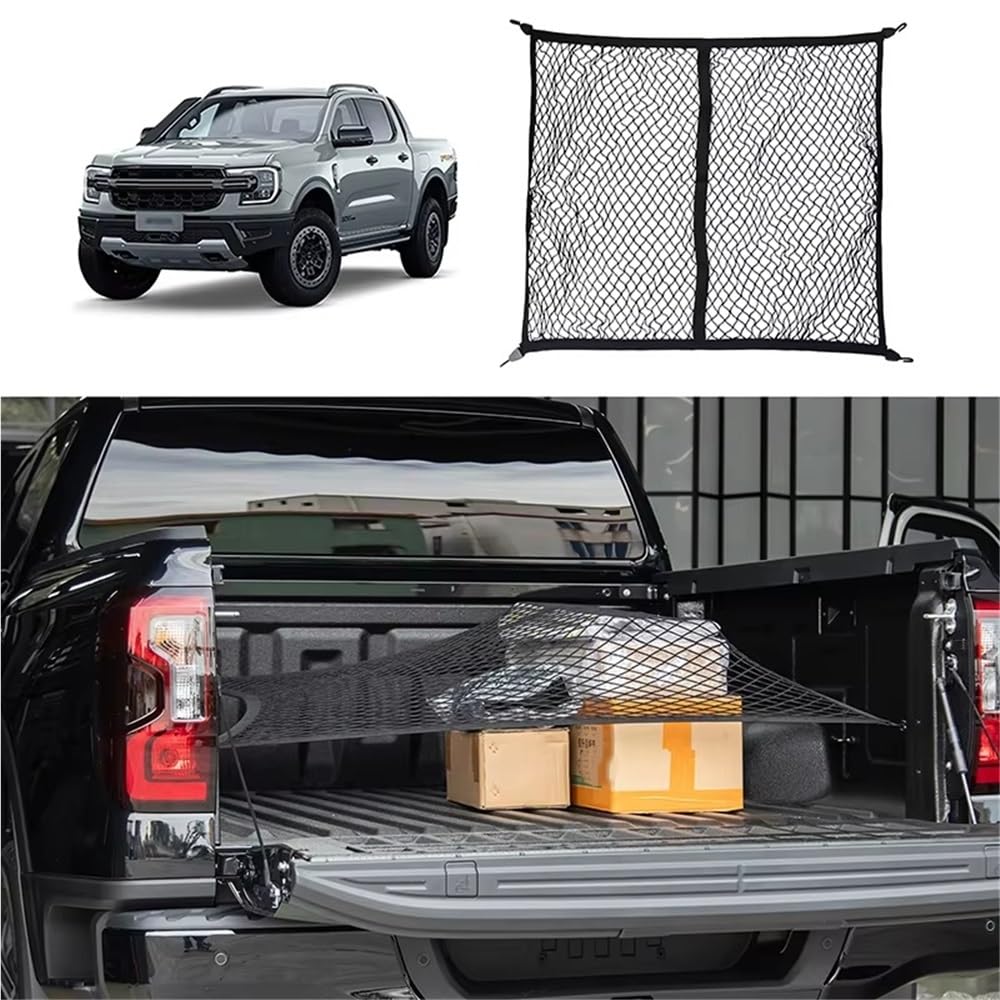 Auto Portaoggetti Bagagliaio Rete Elastica per Bagagliaio per BYD per Shark 6 Pickup per Fissa per(Double Layer)