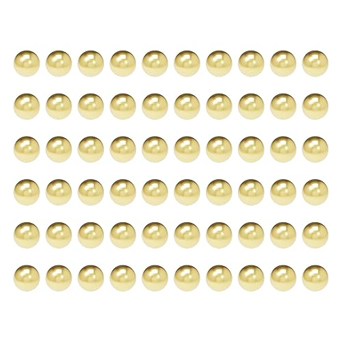 60 bolas de rodamiento de latón macizo de precisión imperial de 14 pulgadas (0.250 in), bola de latón imperial