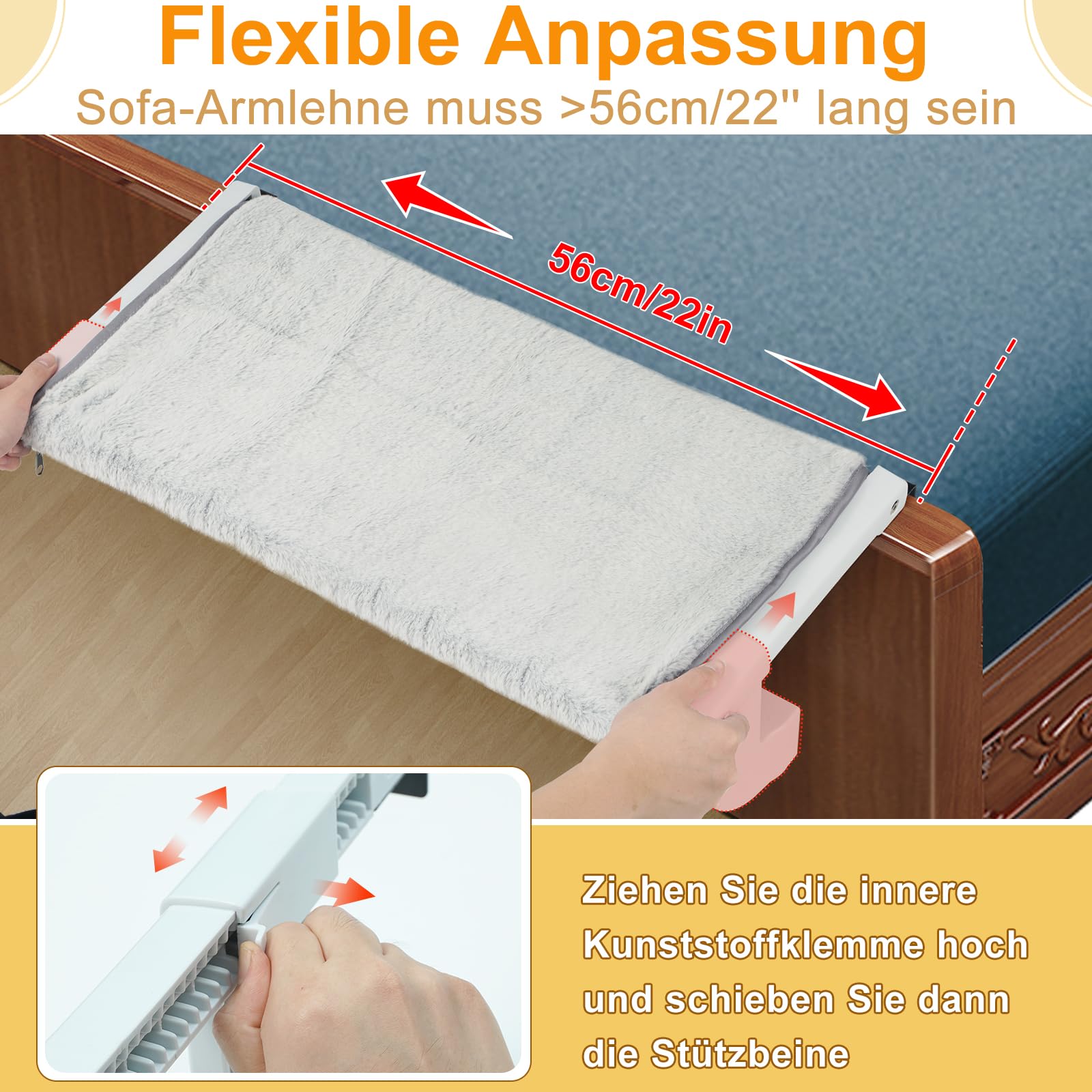 GUUSII HOME Katzenliege Balkon Fensterhängematte für Heizung Heizkörper 56 * 34.5cm Hängematte für Katzenfenster Katzen Fensterliege Fensterplätze Katzenbett Fensterbank Fensterliegeplatz (S)