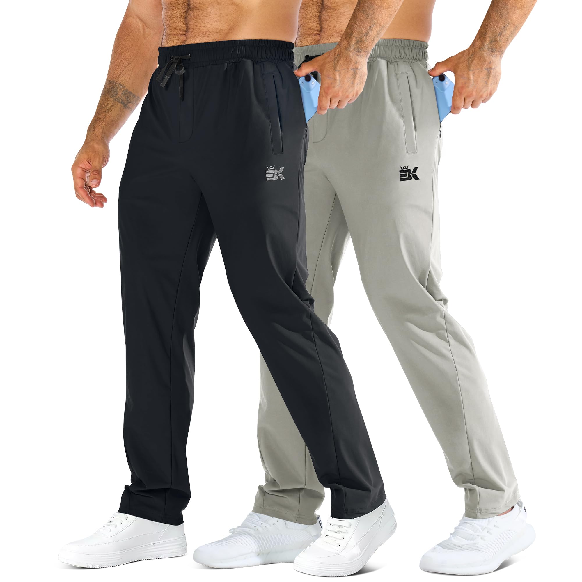 Mens Joggers Stretch Sweatpants Casual Workout Gym Pants Pockets
