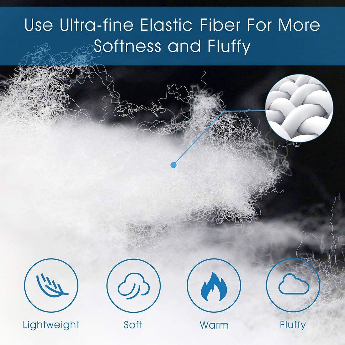 Cozynight Down Alternative Comforter-All Season Full Comforters Duvet Insert with Corner Tabs-Breathable-Box Stitched Reversible Black Comforter 82x86 inches