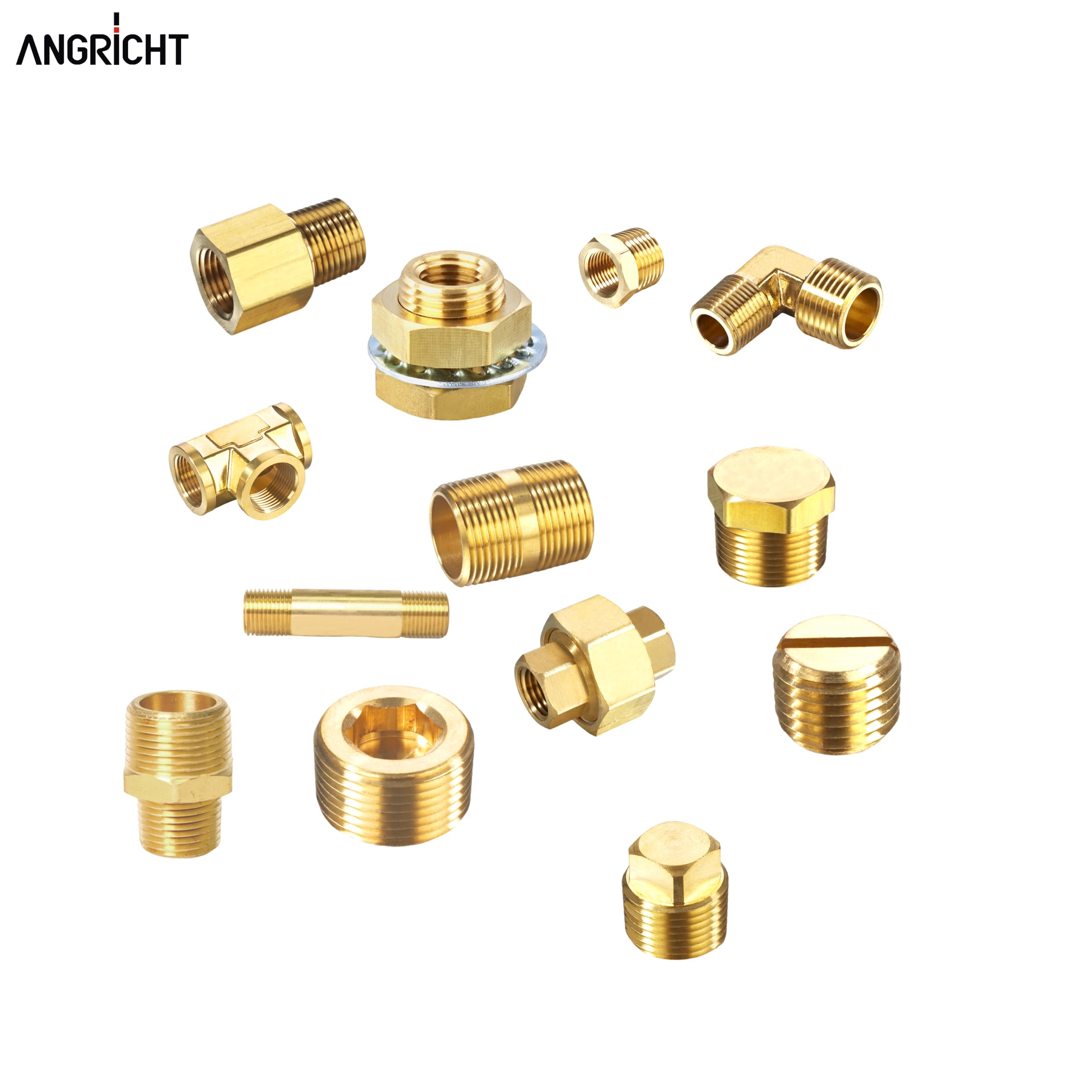 Mosiężny adapter do węża męskiego mosiężny wąż ogrodowy (5 szt.) (1,3 cm x 1,3 cm NPT)