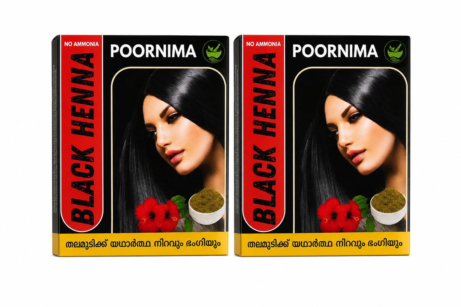 Poornima Black Henna No Ammonia Natural Hair Colour Powder (Pack of 2 Boxes | 5x2 Sachets x 8g) – Long Lasting Black Henna Hair Dye for 100% Grey Coverage, Extra Shine & Scalp Care (Men & Women)-image-28