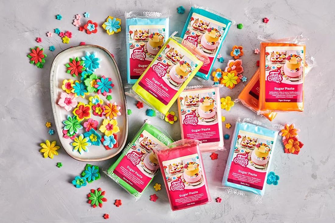 FunCakes Pasta de Azúcar Rojo Fuego 1 kg