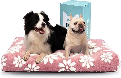 Miniatura 27 de Camas para Perros Grandes, Linda Cama Gruesa para Perros para Jaula Perrera, Cama Mullida para Mascotas con Funda Extraíble Lavable y Fondo