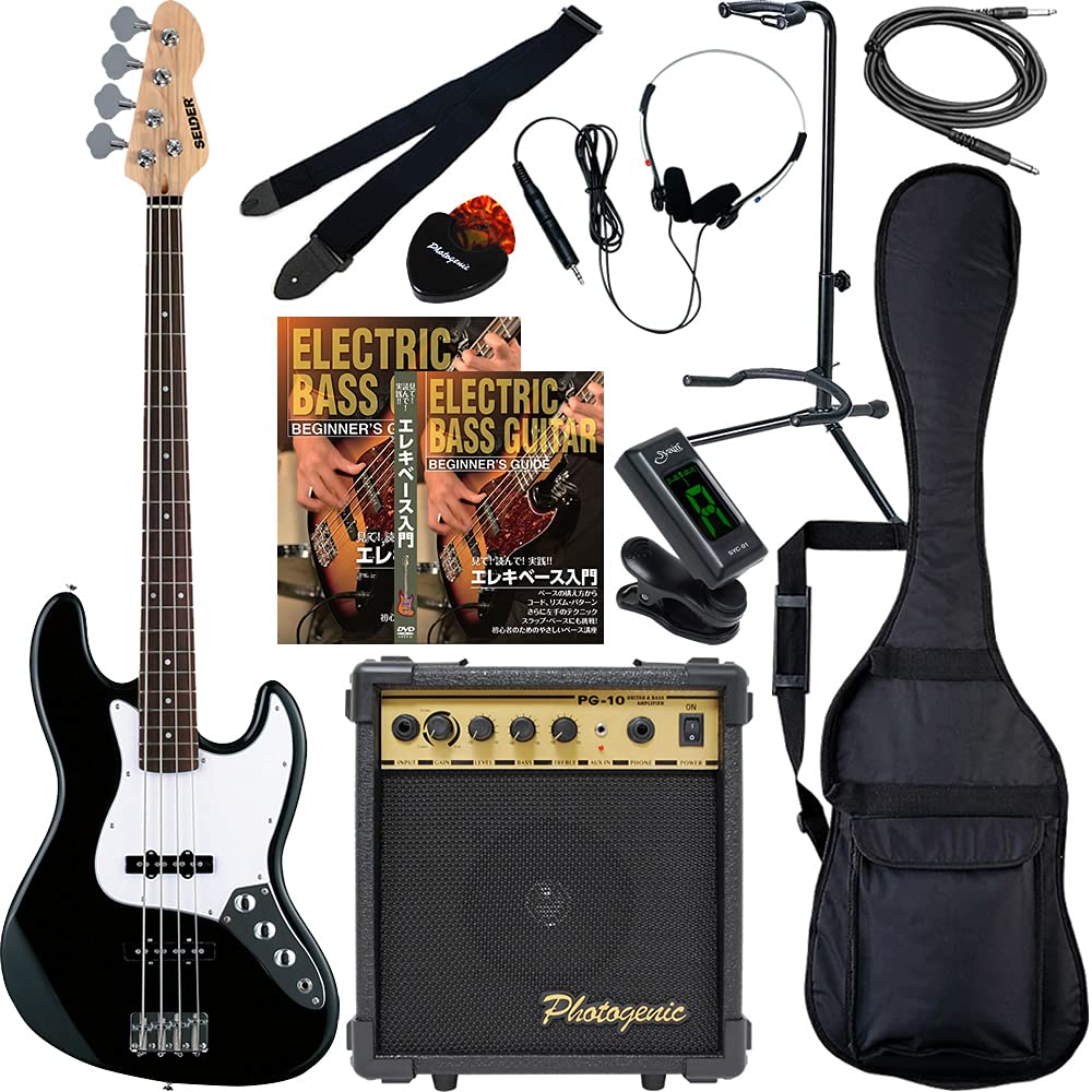 Amazon | SELDER セルダー ベース ジャズベースタイプ JB-30/ブラックW 