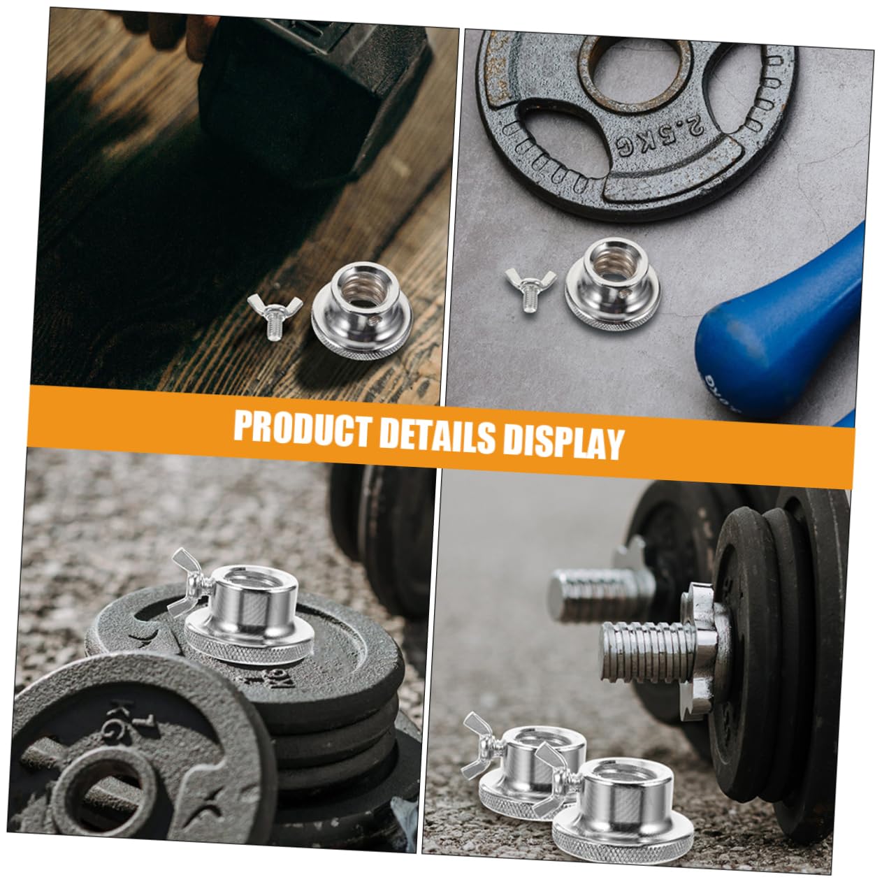 BCOATH 6pcs Dumbbell Bar Nut Self-Locking - Security Collar for Barbell Weights Clamps for Enhanced Gym Safety Compatible Various Dumbbell Bars