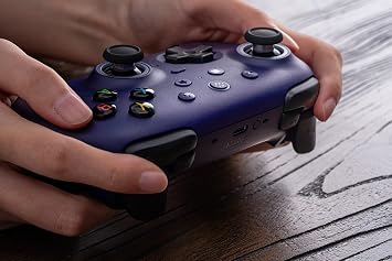 8BitDo Ultimate 2 Wireless Controller for Windows & Android, Game Controller with TMR Joystick, Switchable Hall Effect/Haptic Triggers, RGB Fire Ring, 8 Speed Wireless Technology Purple