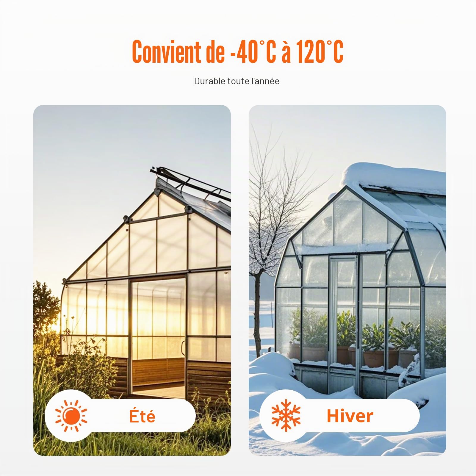 VEVOR Plaque en Polycarbonate, 1210x605x4 mm, Panneaux de Toit en Feuilles, Lot de 14, Toiture Plastique Ondulé Imperméable, Protection Contre UV, Transparent, Résistant aux Chocs, pour Serre, Jardin