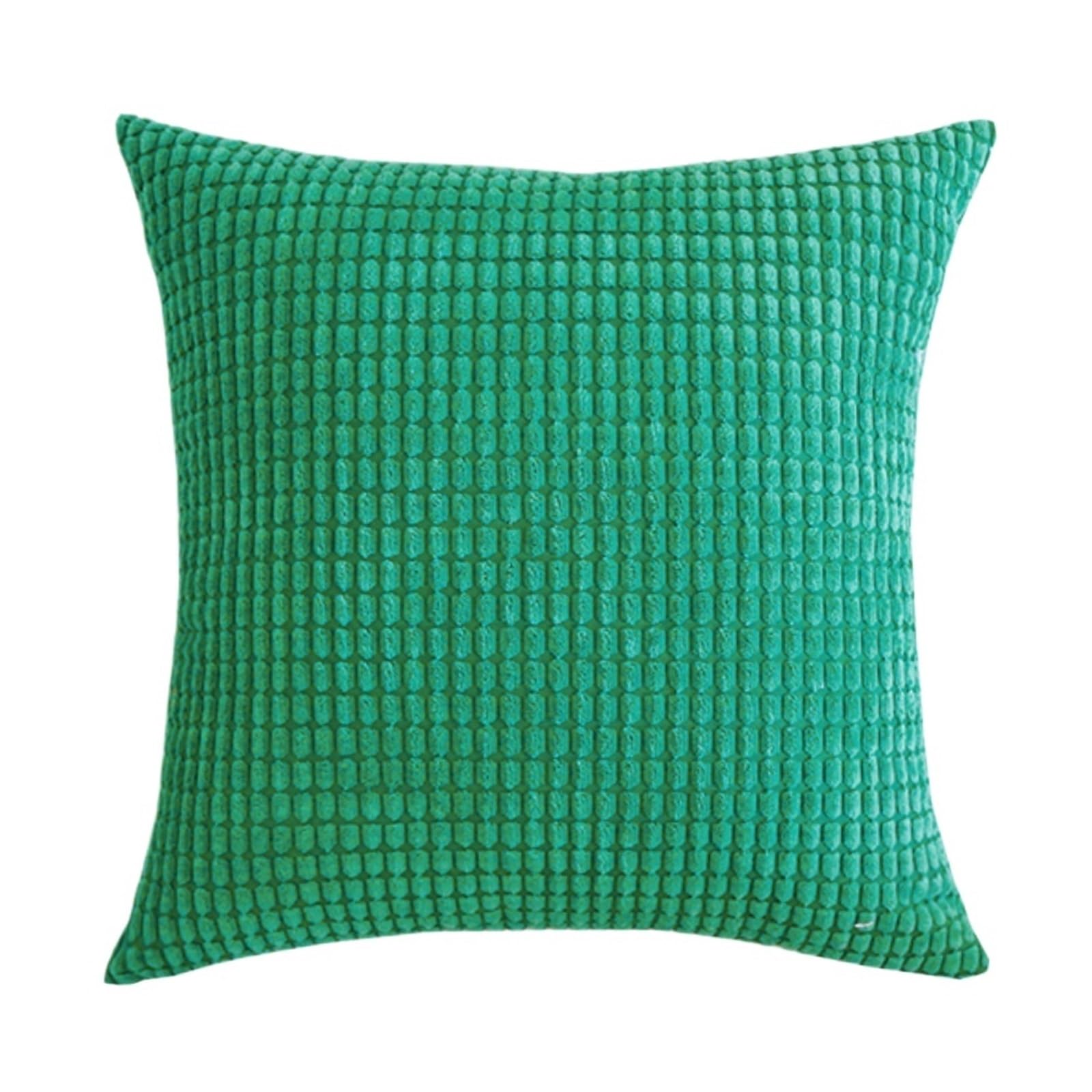 HEUchuan Corduroy Cushion Covers 1Pcs Corduroy Big Corn Kernel Plush Cushion Cover 35/45/50/60/70cm Sofa Pillow Home Bed Decoration for Sofa Couch Bedroom(Green2,400mmX400mm)