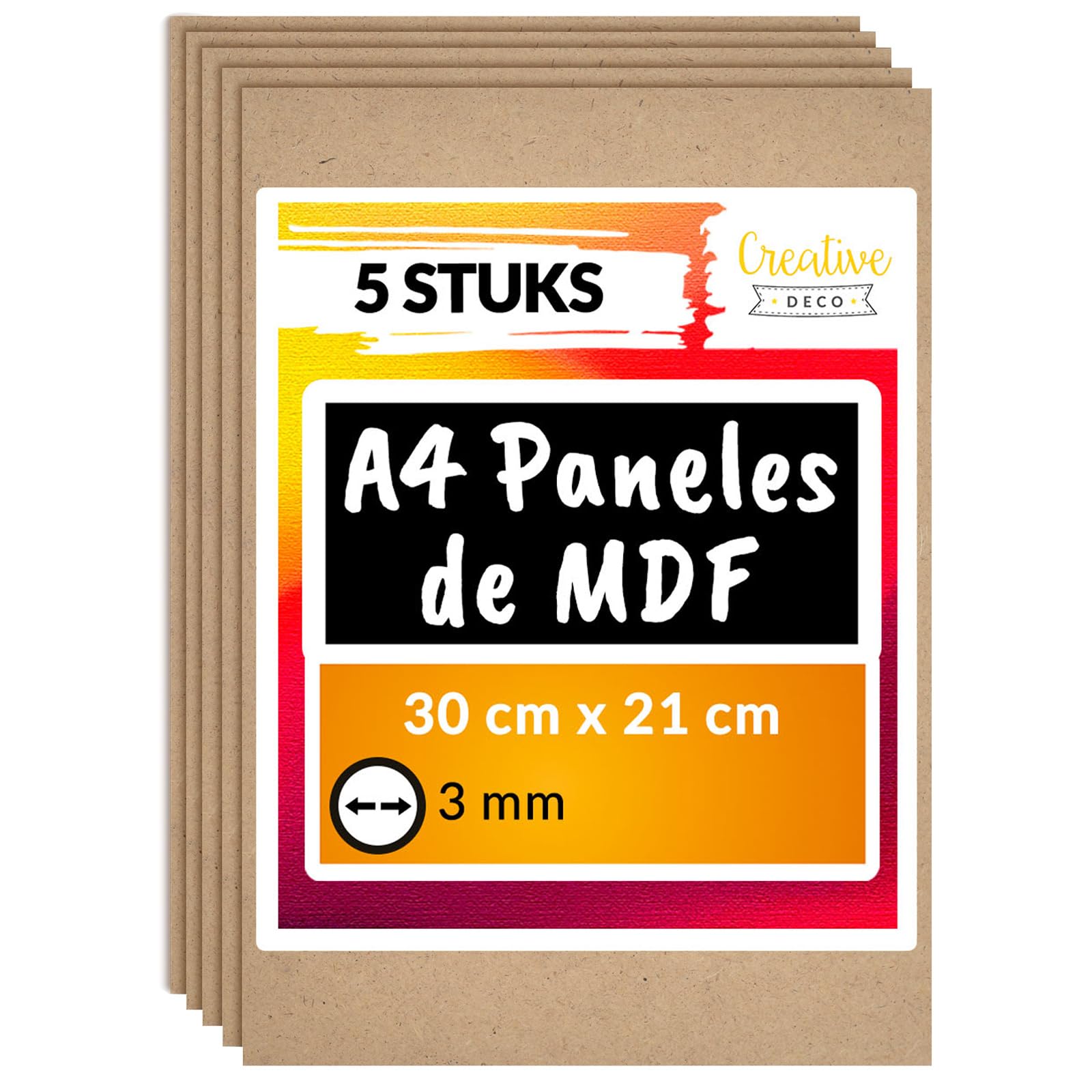 9 stuks) multiplexplaat 3 mm, 300 x 200 mm ( /- 0,5 mm), multiplex plaat van hoogwaardig hout, perfect laserhout voor figuurzagen, brandschilderen, lasersnijden en CNC-router