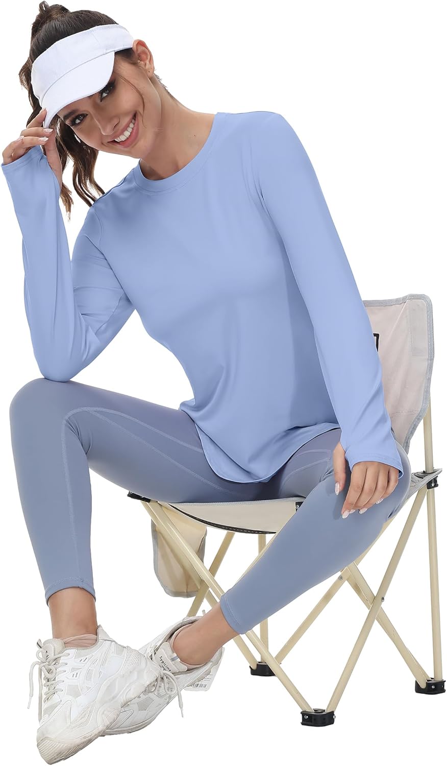 Women's Long Sleeve Workout Tops Running Yoga Athletic Hiking Casual Base Shirts Lightweight Quick Dry UPF 50+ - Image 4