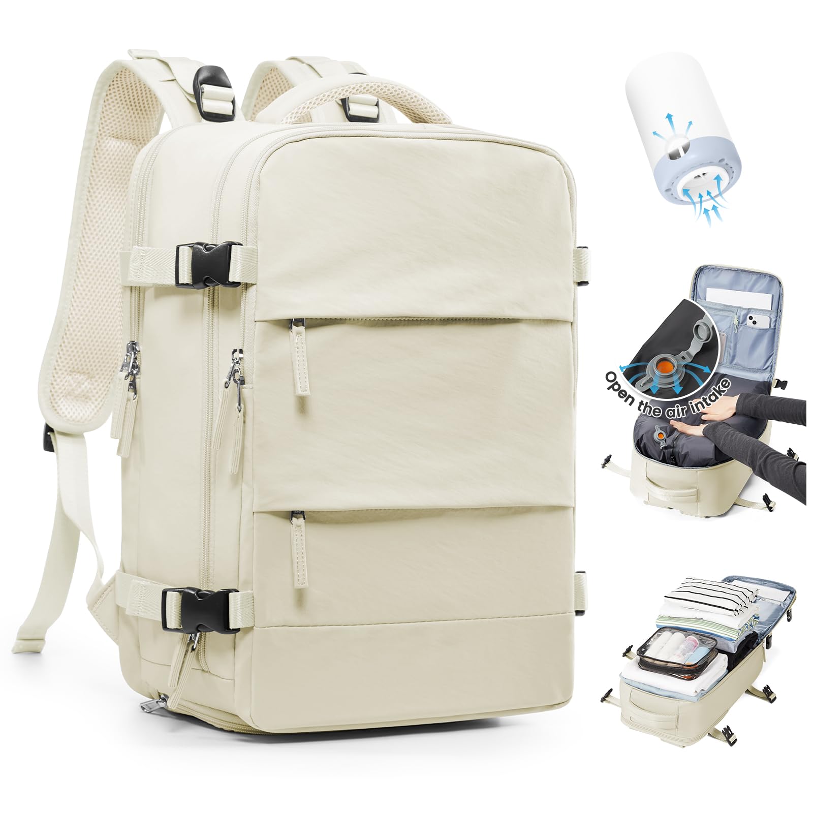 SZLX Zaino Ryanair 40x30x20 Sottovuoto Zaino da Viaggio 40x30x20 Wizzair Donna da escursionismo sportivo impermeabile Zaino Casual Laptop da 14 Pollici con porta di ricarica USB Scomparto per Scarpe
